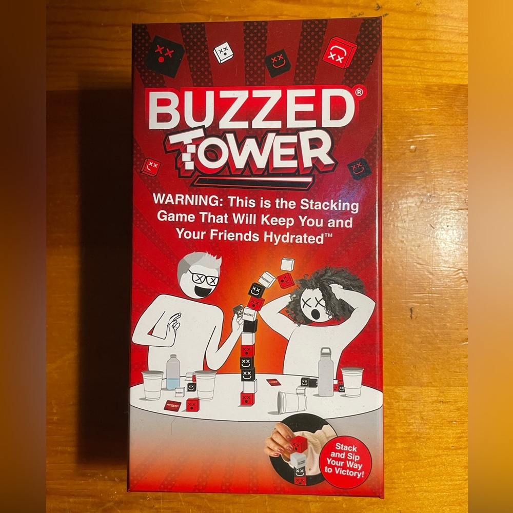 Buzzed Tower card game for friends.